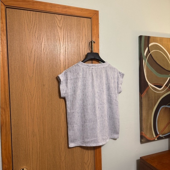 Jones New York Small Multi-Color Cap Sleeve V-Neck Knit Top - EUC - Picture 2 of 5